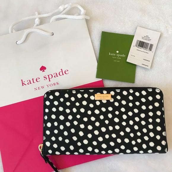 kate spade Handbags - KATE SPADE Laurel Way Printed Wallet Musical Dot